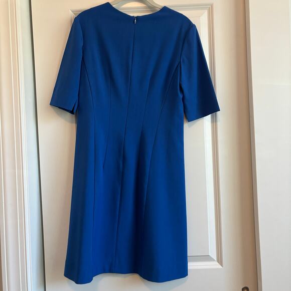 M.M. Lafleur The Emily Dress Sz 4 Recycled WonderTex Bright Indigo Career - Picture 8 of 12